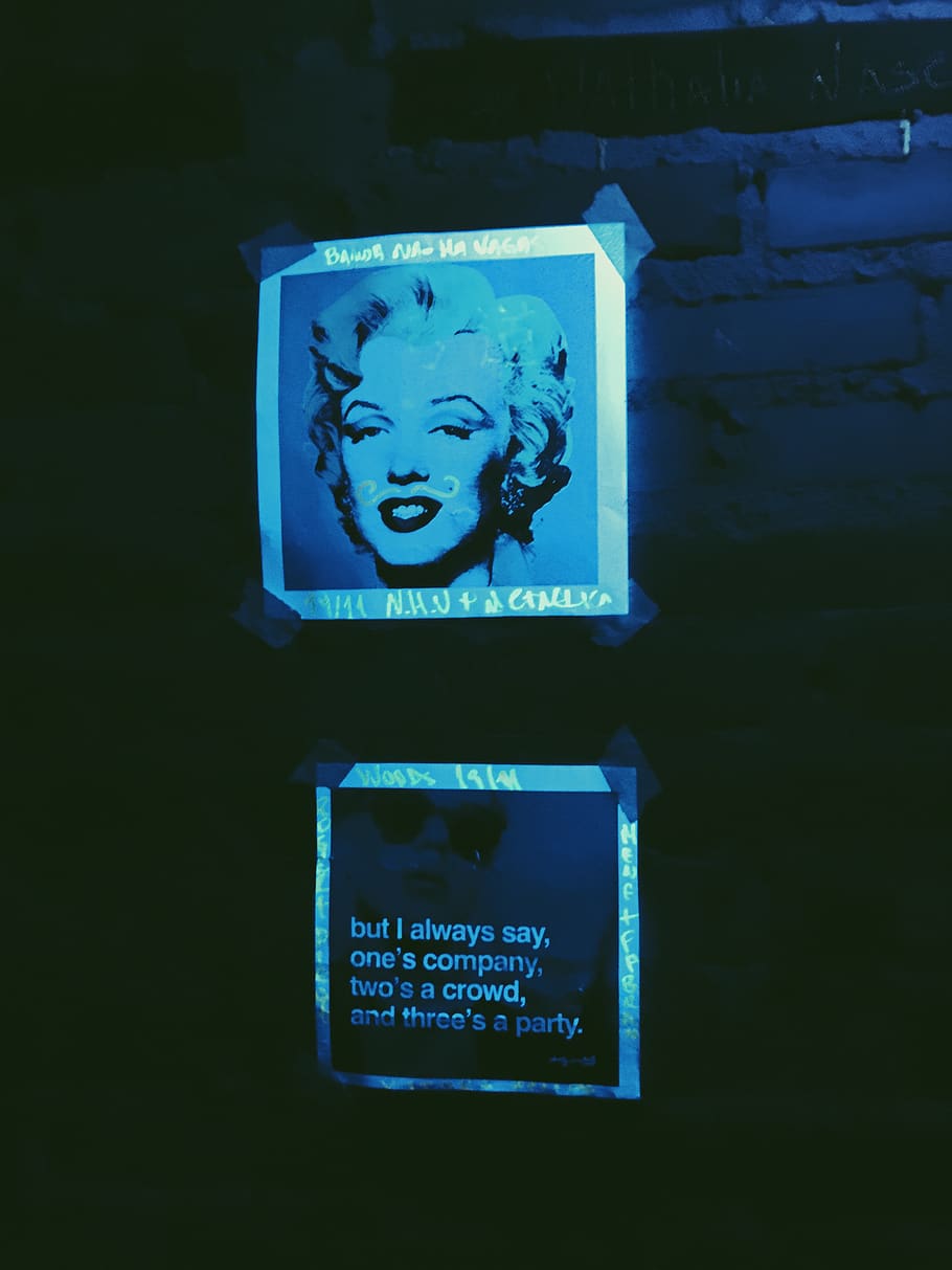 blacklight, neon, party, no people, representation, blue, human representation HD wallpaper