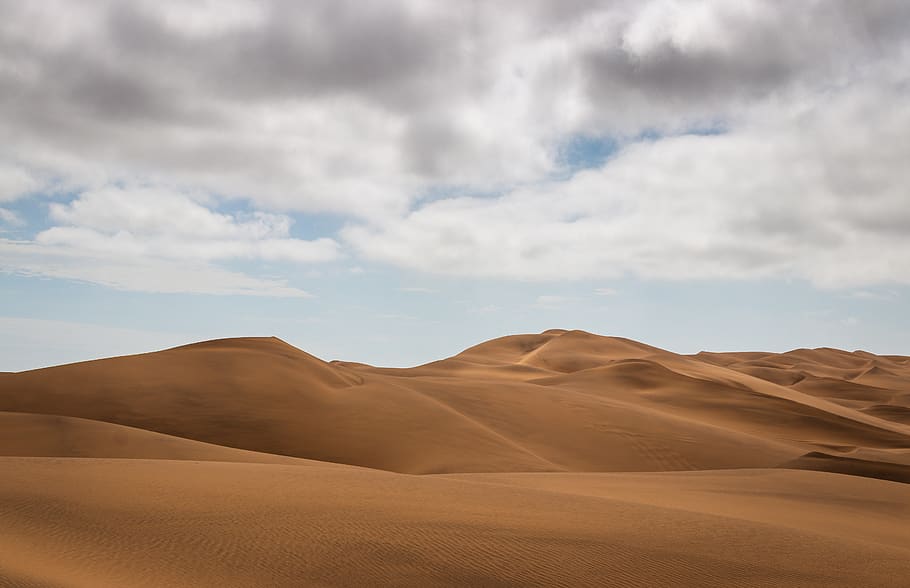 sand dunes, desert, scenics - nature, cloud - sky, landscape HD wallpaper