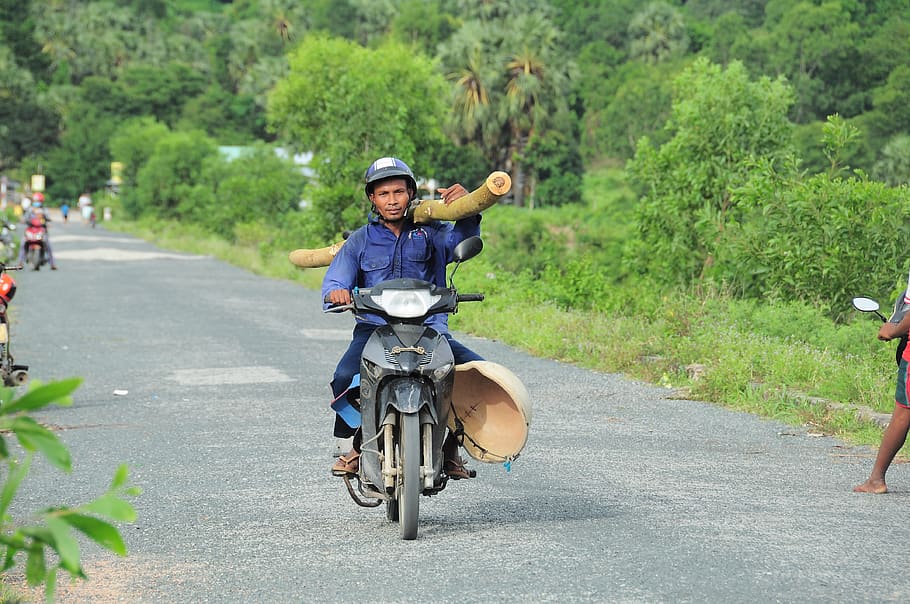work, people, farmer, cambodia, countryside, transportation HD wallpaper
