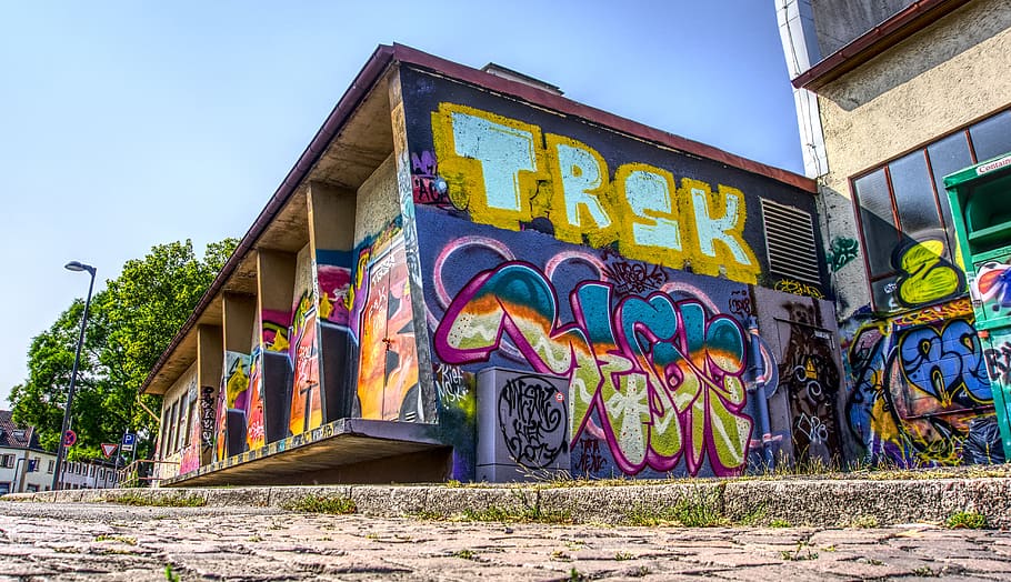 graffiti, wall, art, creativity, facade paint, sprayer, colorful HD wallpaper