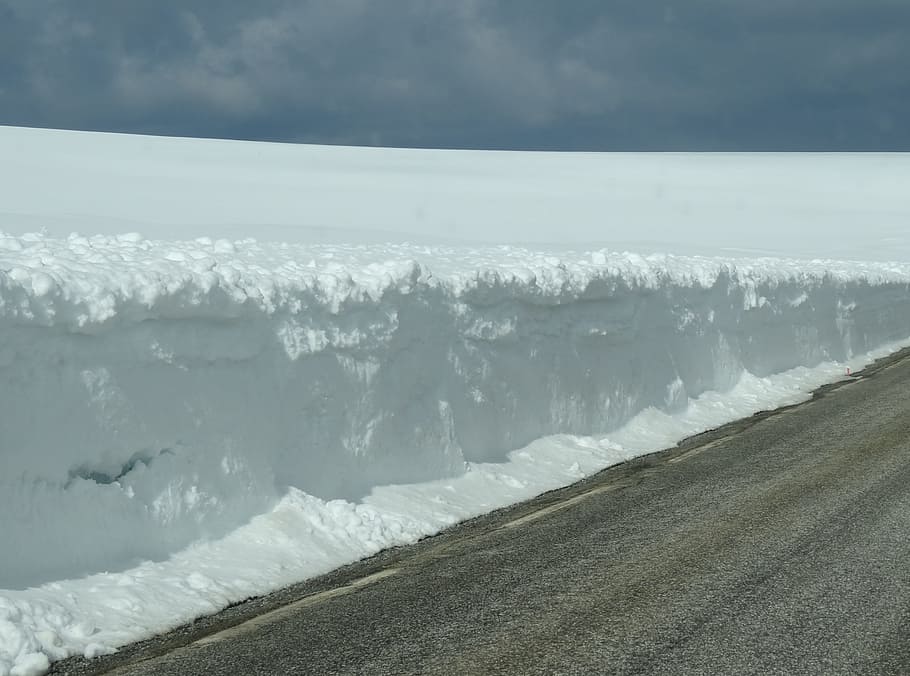 road, snow, winter, landscape, white, nature, water, cold temperature HD wallpaper