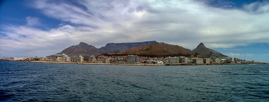 water, sea, sky, cloud - sky, mountain, nature, travel destinations HD wallpaper