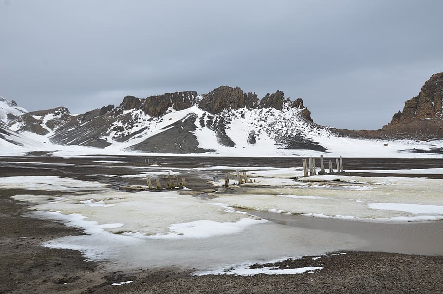 deception island, cold temperature, winter, sky, snow, scenics - nature HD wallpaper