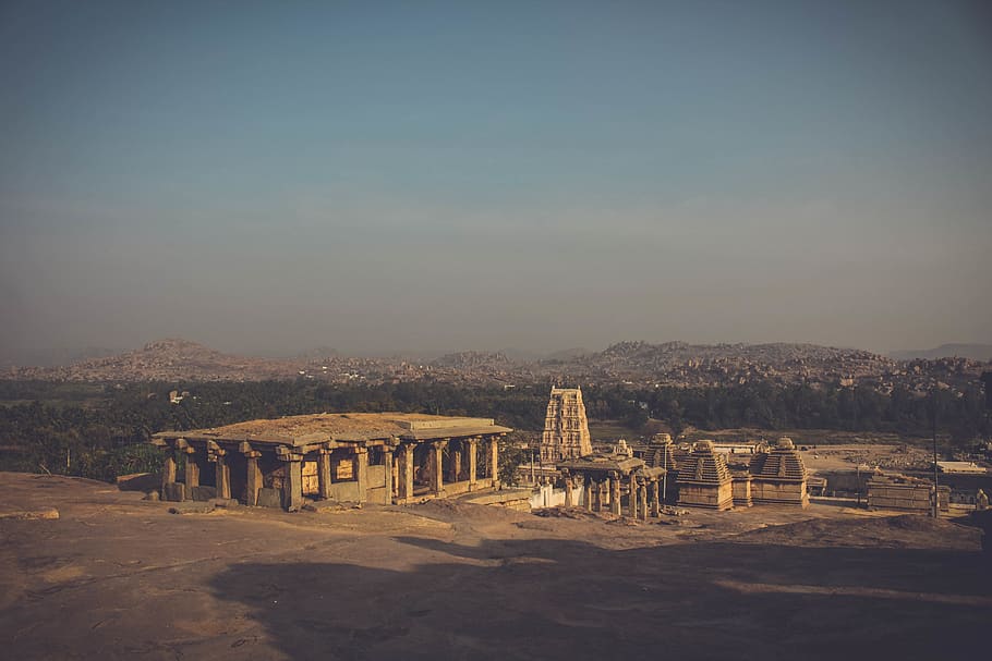 india, hampi, sky, architecture, built structure, nature, no people, HD wallpaper