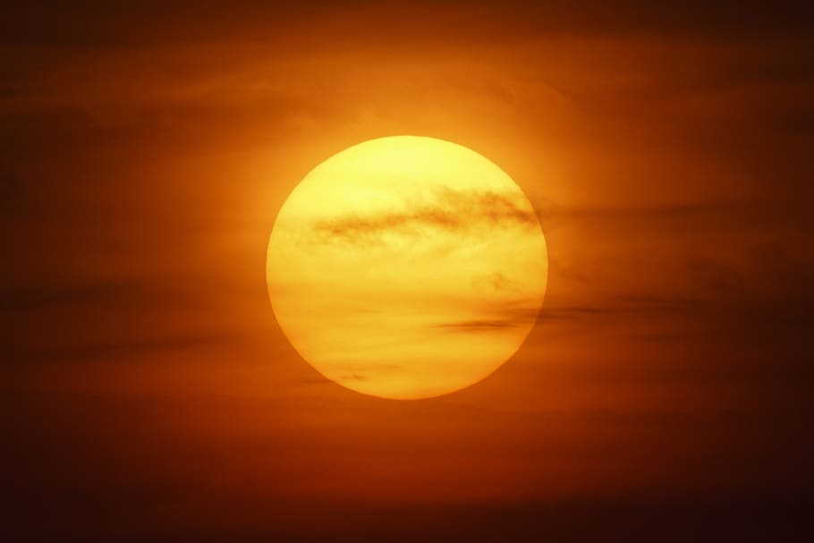 HD wallpaper: sun, sunset, big, sunrise