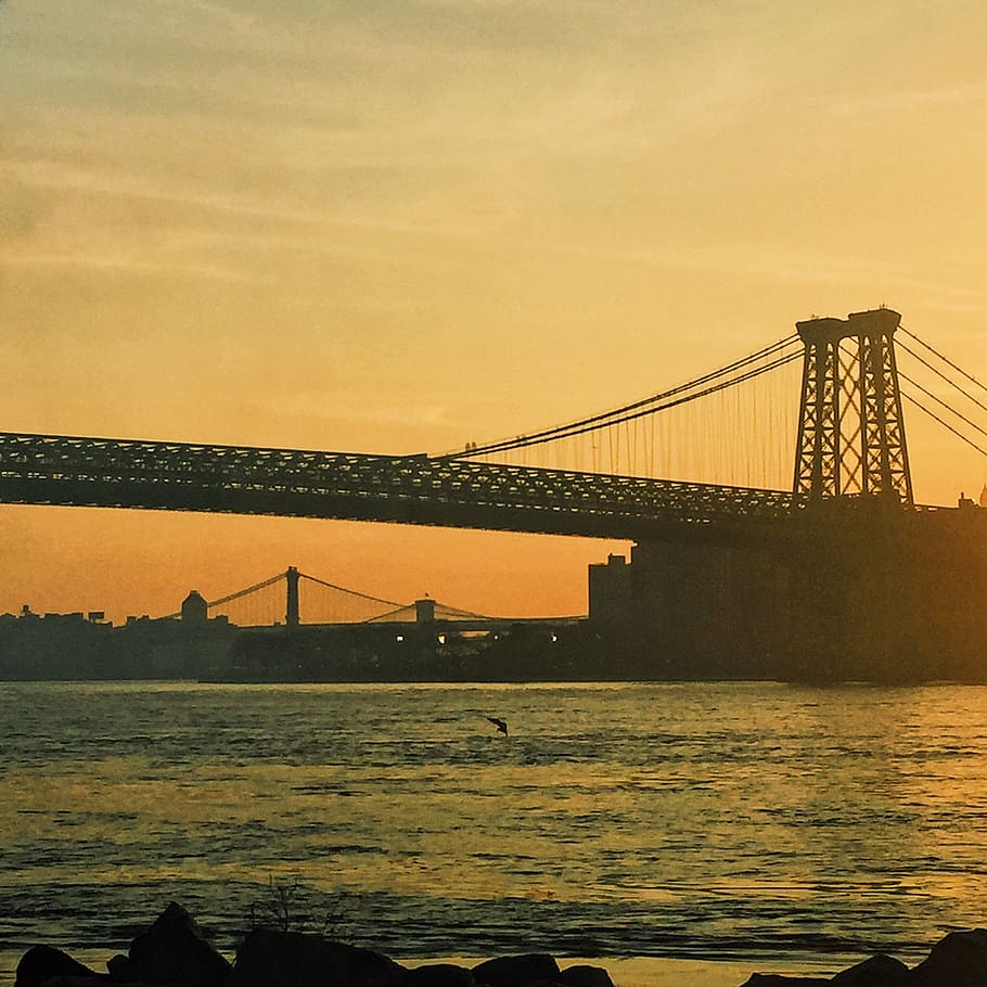 sky, bridge, water, bridge - man made structure, built structure