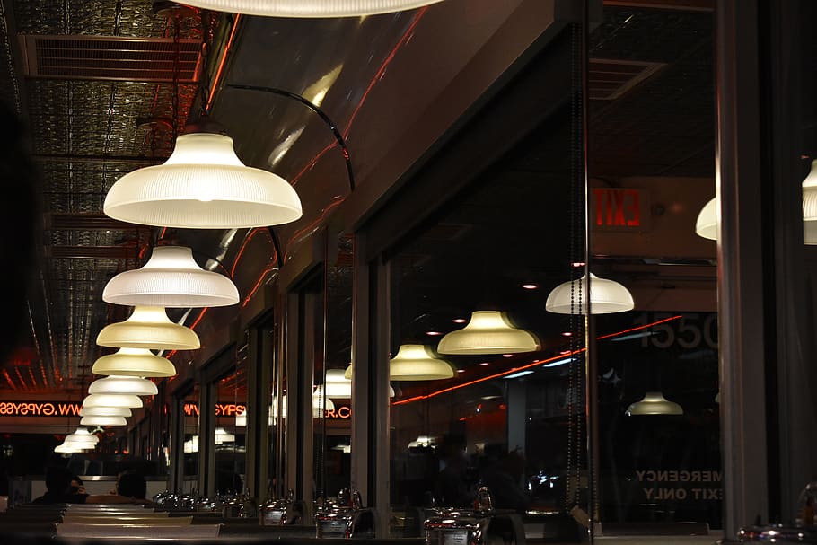 light, diner, diner vibe, lighting equipment, illuminated, architecture HD wallpaper