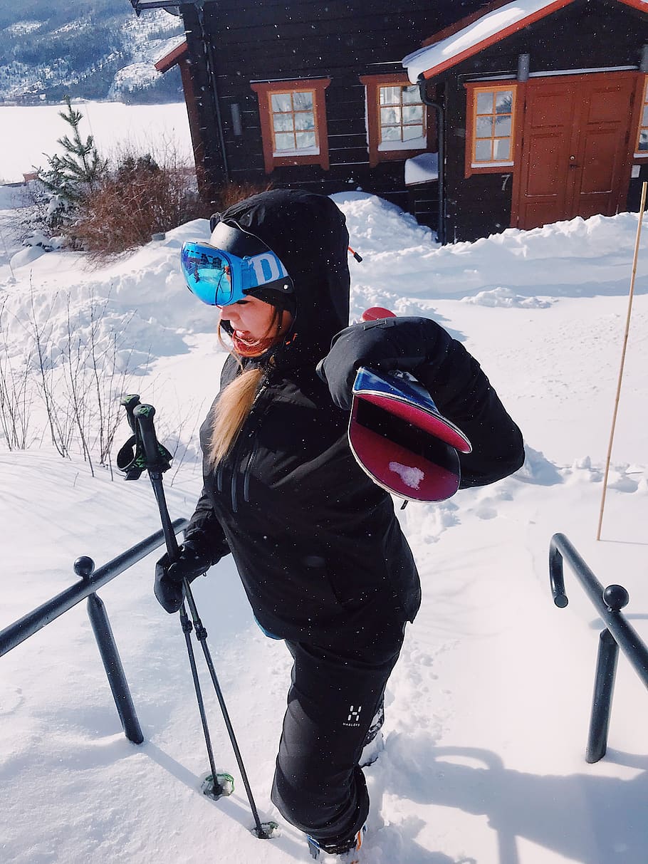 Woman Wearing Snow Suit, cold, fun, goggles, person, resort, ski resort HD wallpaper