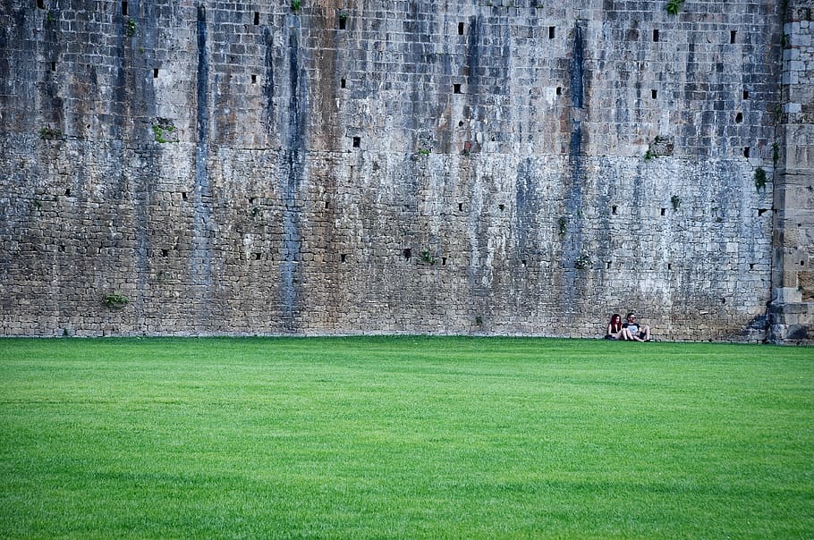 scene, solitude, art, green, grass, architecture, tourism, italy HD wallpaper