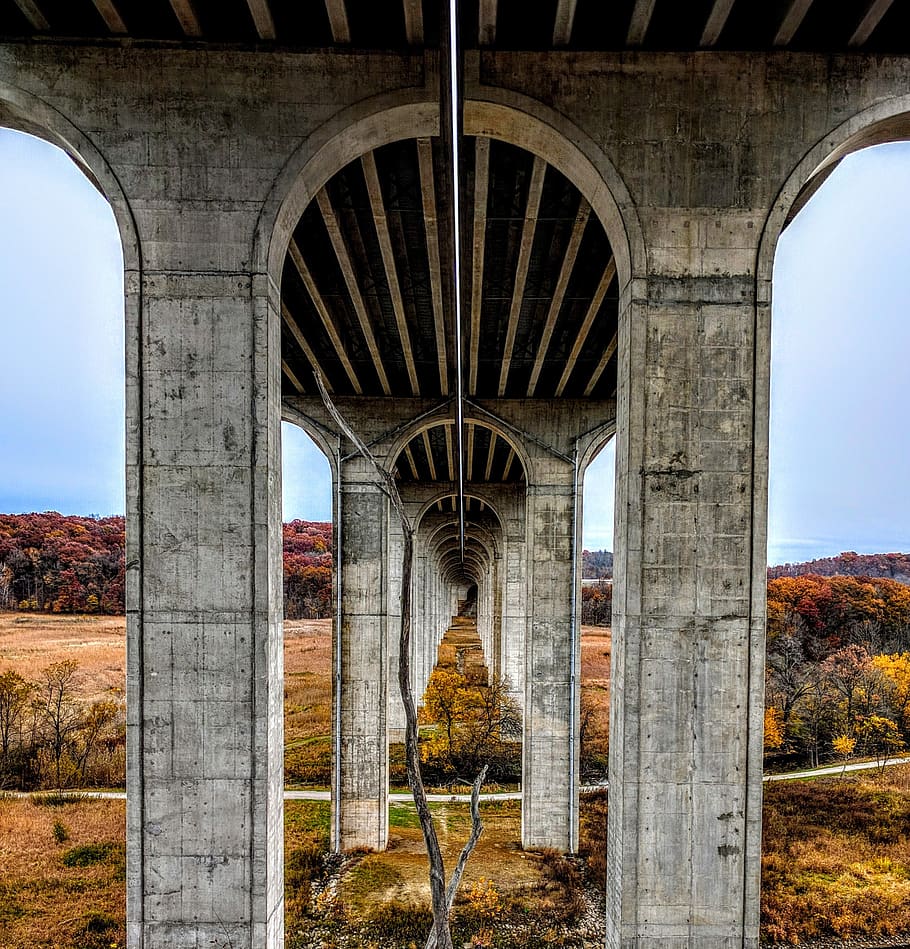 gray concrete pillars, united states, peninsula, 6666 riverview rd HD wallpaper