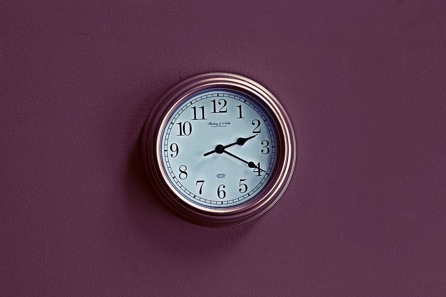 round brown analog wall clock, minute, time, hour, hand, wristwatch HD wallpaper