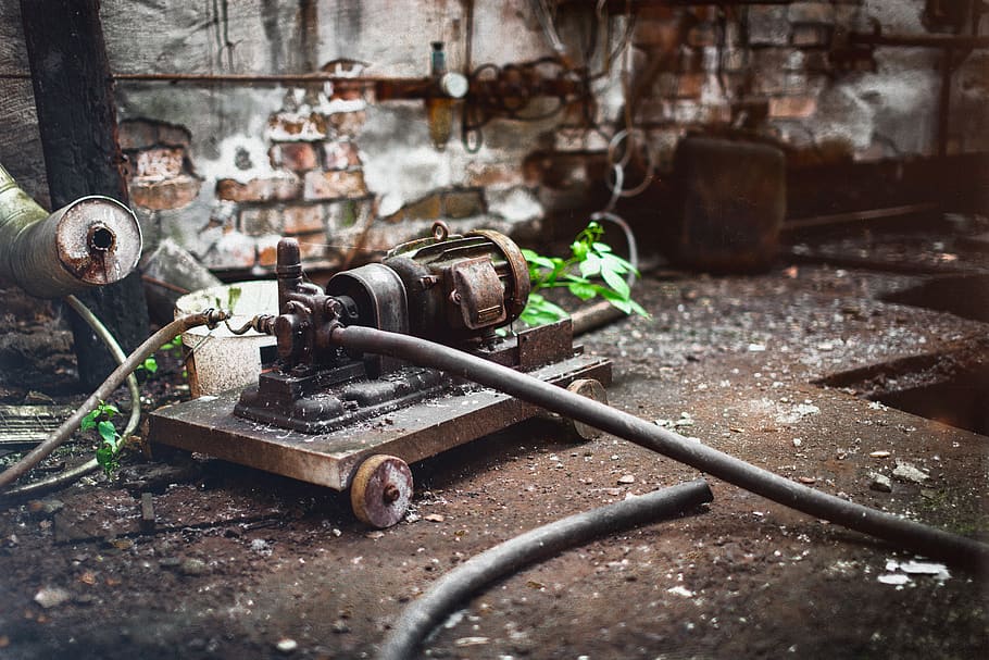 brown industrial machine, old, metal, day, no people, abandoned HD wallpaper