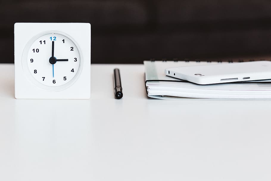Square White Analog Desk C Lock, blur, composition, indoors, notepad HD wallpaper