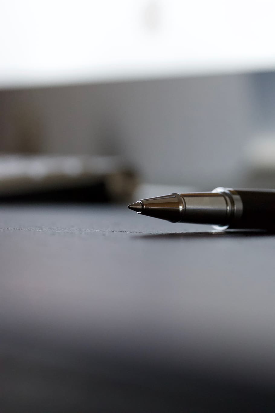 black click pen, writing instrument, fountain pen, metal, nib HD wallpaper