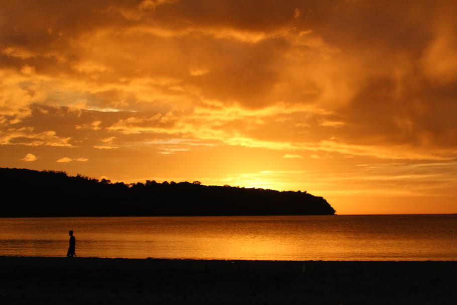sunset, bataan, orange, beach, sea, tropical, golden, philippines HD wallpaper