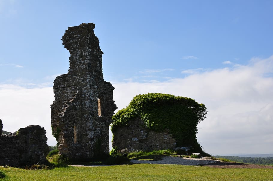 corfe castle, wallpaper, sky, the past, history, architecture HD wallpaper