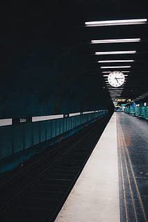 Photo of Empty Train Station Platform, subway station, train track HD wallpaper
