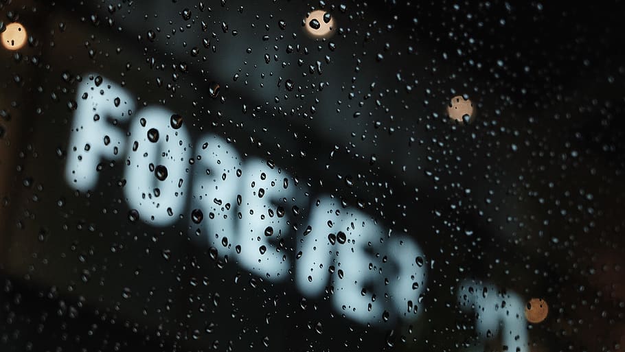 forever 21, bokeh, lights, mall, glass, water, rain, droplet HD wallpaper
