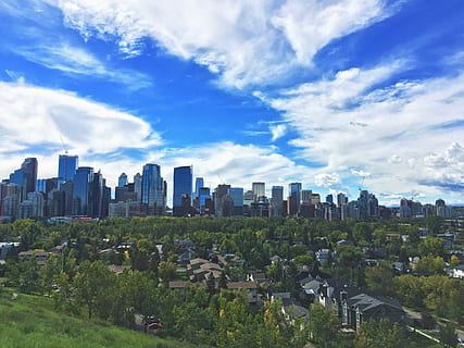 calgary, canada, spring, city, skyline, building exterior, built structure HD wallpaper