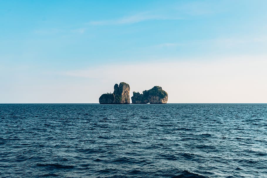 island, thailand, ocean, water, phi phi islands, promontory, sea HD wallpaper