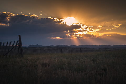 sun, sunset, sky, lightrays, sunrays, country, colorado, cloud - sky HD wallpaper