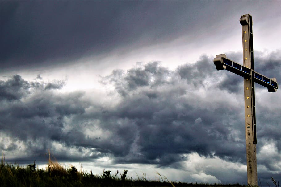 clouds, canada, cross, sky, lebret, religion, hope, weather, nature HD wallpaper