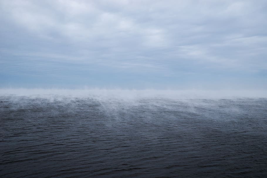 clouds, sky, ocean, sea, waves, water, cloud - sky, beauty in nature HD wallpaper