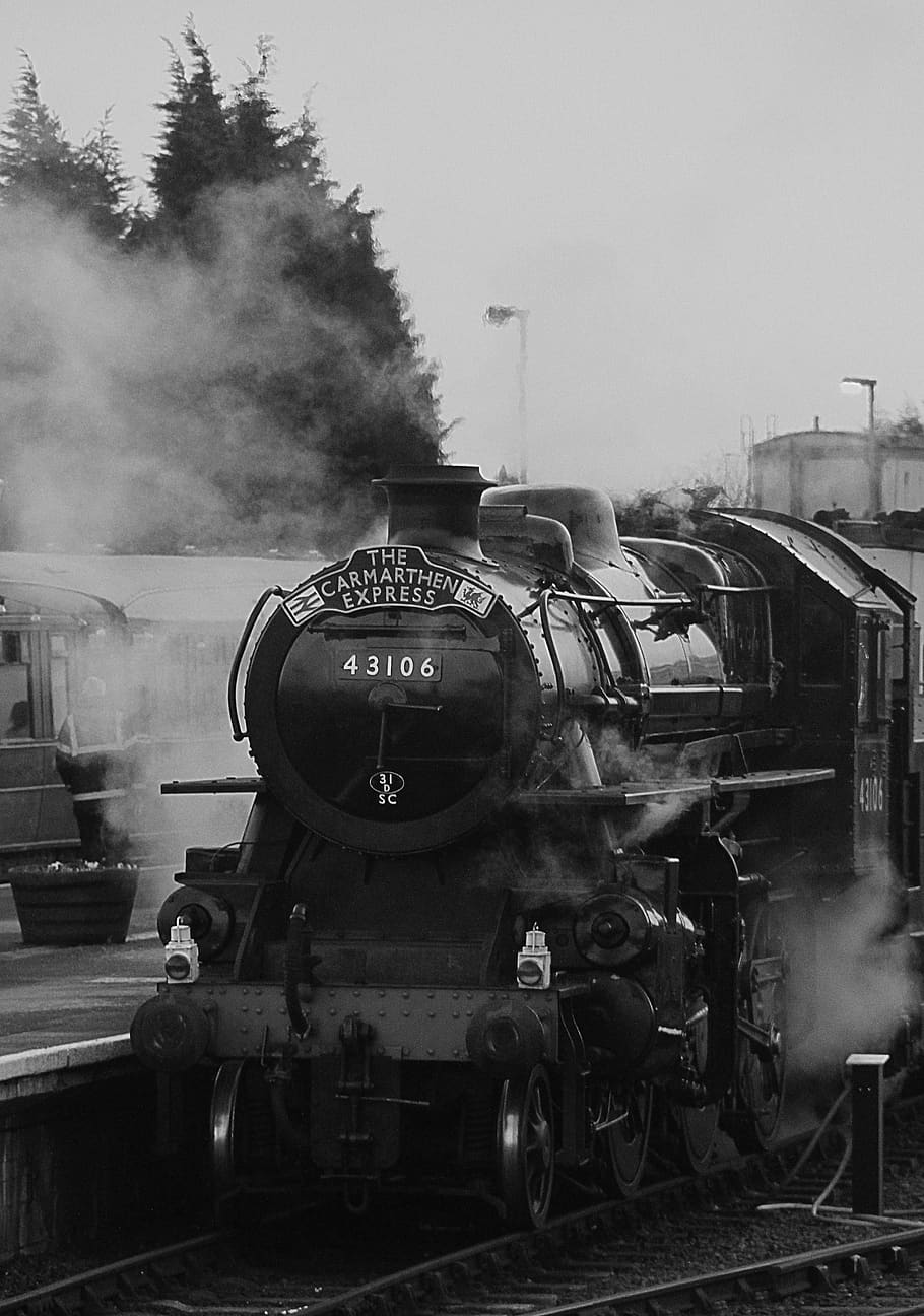 transportation, train, rail, express, steel, iron, smoke, tracks HD wallpaper