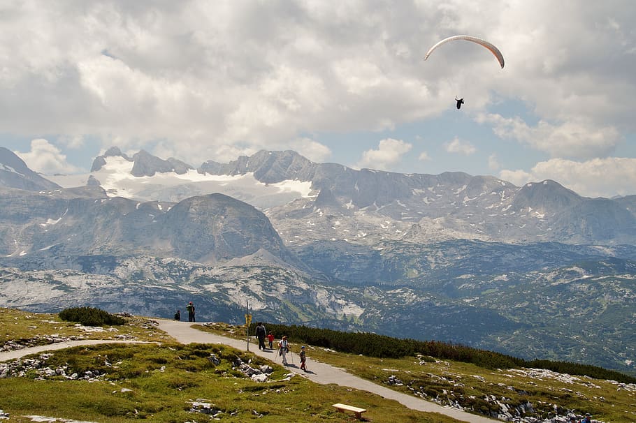dachstein, austria, alps, alpine, top, summer, mountains, panorama HD wallpaper