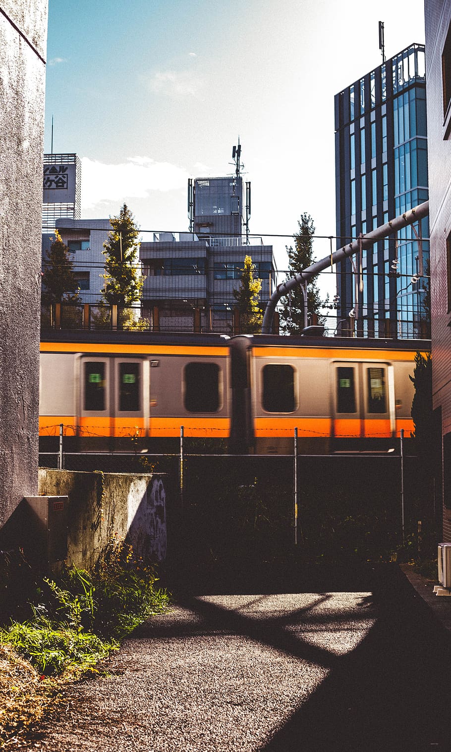 grey and orange train during daytime, vehicle, transportation HD wallpaper