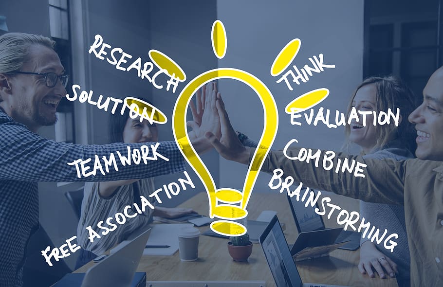 brainstorming, team, human, idea, exchange of ideas, presentation HD wallpaper