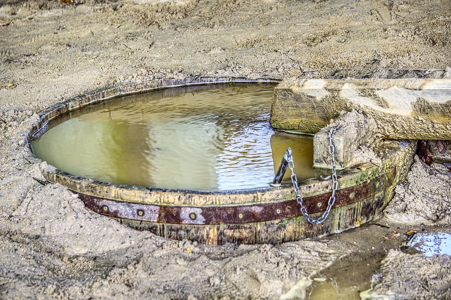 sand, puddle, barrel, ton, playground, mud, muddy, water, reflection HD wallpaper