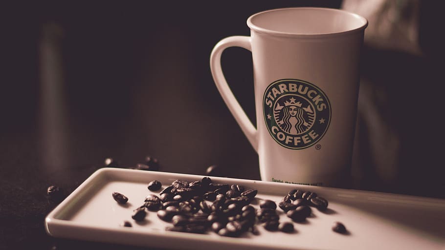 cup, mug, coffee, seeds, beans, cafe, starbucks, food and drink HD wallpaper