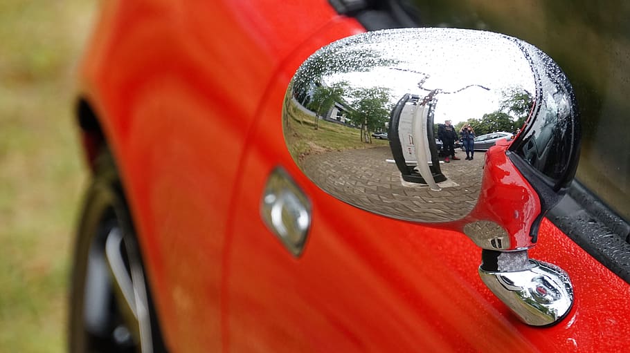 reflection, mirror, people, antique car, nastogadka, sports car HD wallpaper