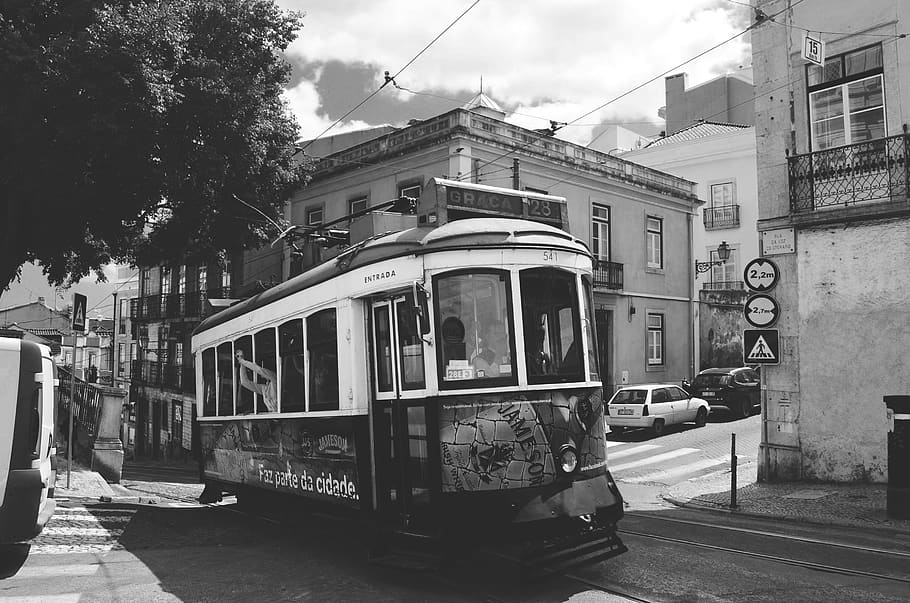 city, tram, building exterior, architecture, built structure HD wallpaper