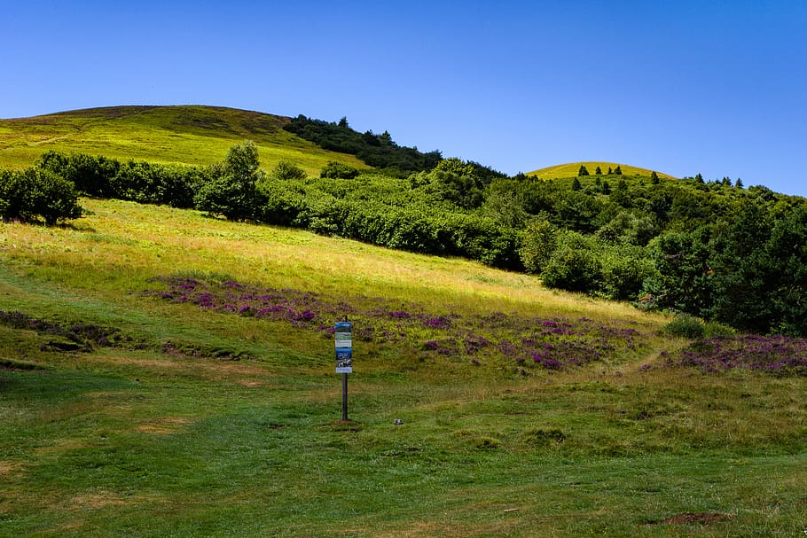 volcano, mount, hill, landscape, countryside, nature, puy de dôme HD wallpaper