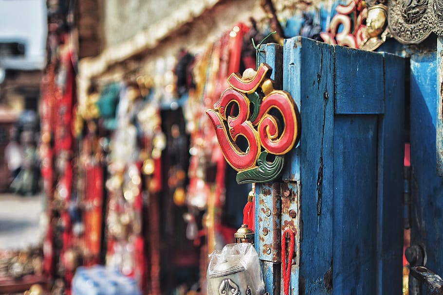 nepal, kathmandu, swayambhu, handicraft, buddhism, focus on foreground, HD wallpaper