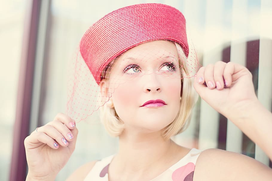 Woman Looking at Her Up Side, attractive, beautiful, blond, blonde HD wallpaper
