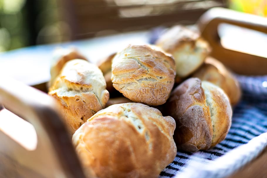 baked breads, food, food and drink, freshness, selective focus HD wallpaper