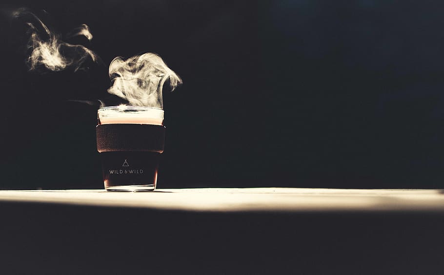smoke coming out from cup, drink, smoke - physical structure HD wallpaper
