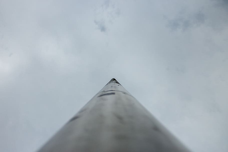 pole, sky, cloud - sky, low angle view, nature, no people, day HD wallpaper