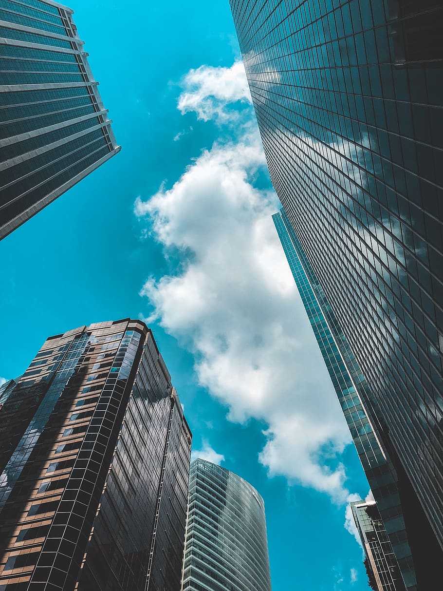 high-rise building, office building, urban, city, town, high rise HD wallpaper