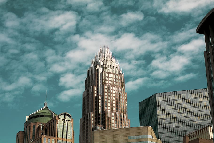 gray high rise building, office building, metropolis, town, city HD wallpaper