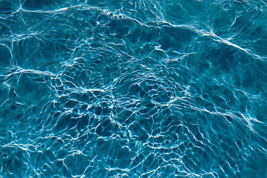 Wavy water surface in a swimming pool, wave, abstract, background