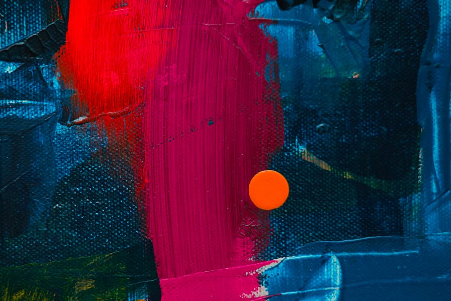 red, multi colored, no people, close-up, paint, textured, backgrounds HD wallpaper