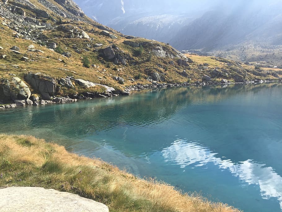 lake, mountains, dolomites, water, beauty in nature, scenics - nature HD wallpaper