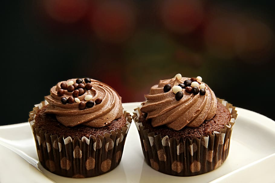 muffin, cake, mini cakes, chocolate, ramekins, dough, cocoa HD wallpaper