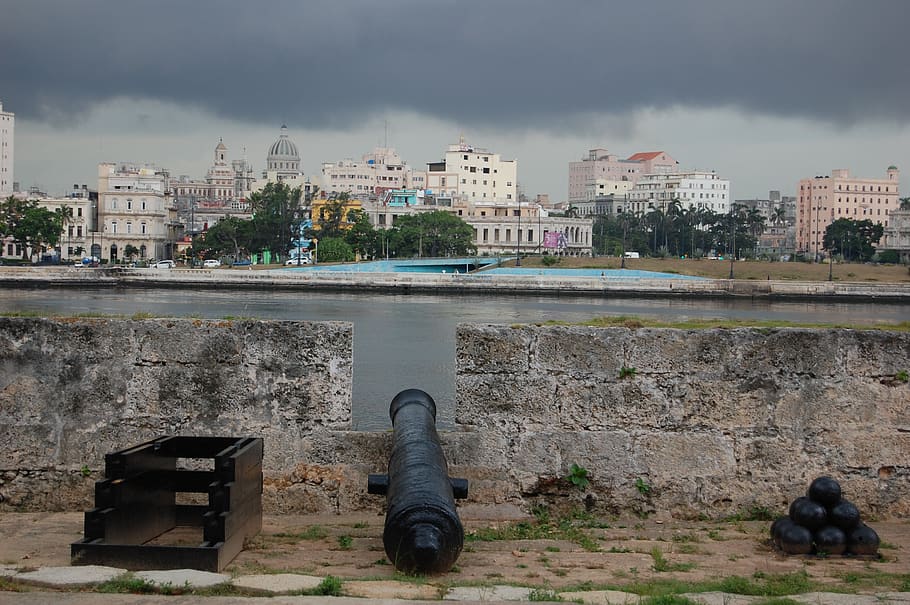 el moro, cuba, havana, pirates, gun, bird, fortress, caribbean