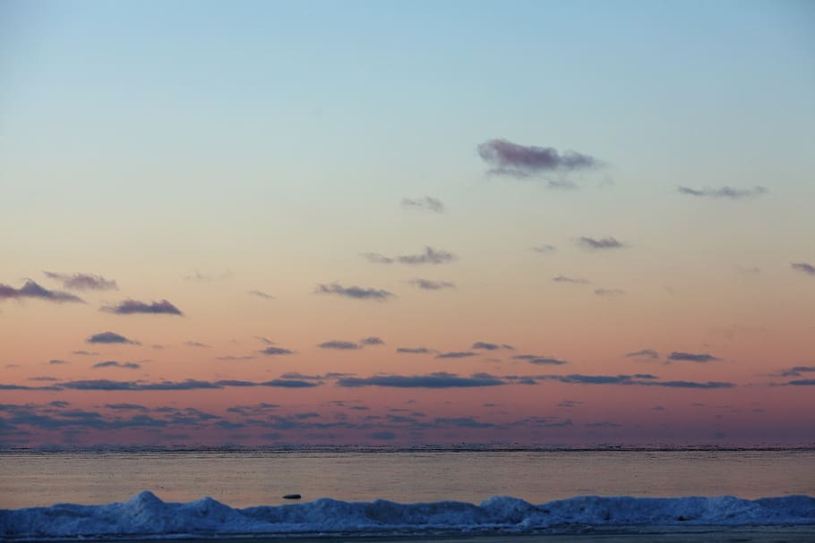 sunset, sky, clouds, landscape, sea, twilight, scenics - nature HD wallpaper
