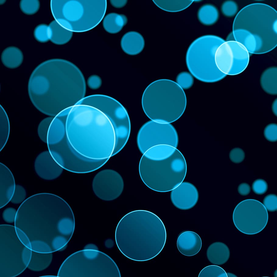 abstract, blue, background, bright, bubbles, circle, circles HD wallpaper